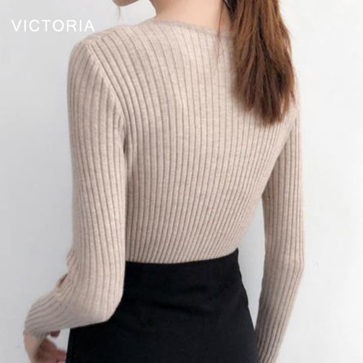 Vネック リブニット トップス | VICTORIA | 詳細画像11 