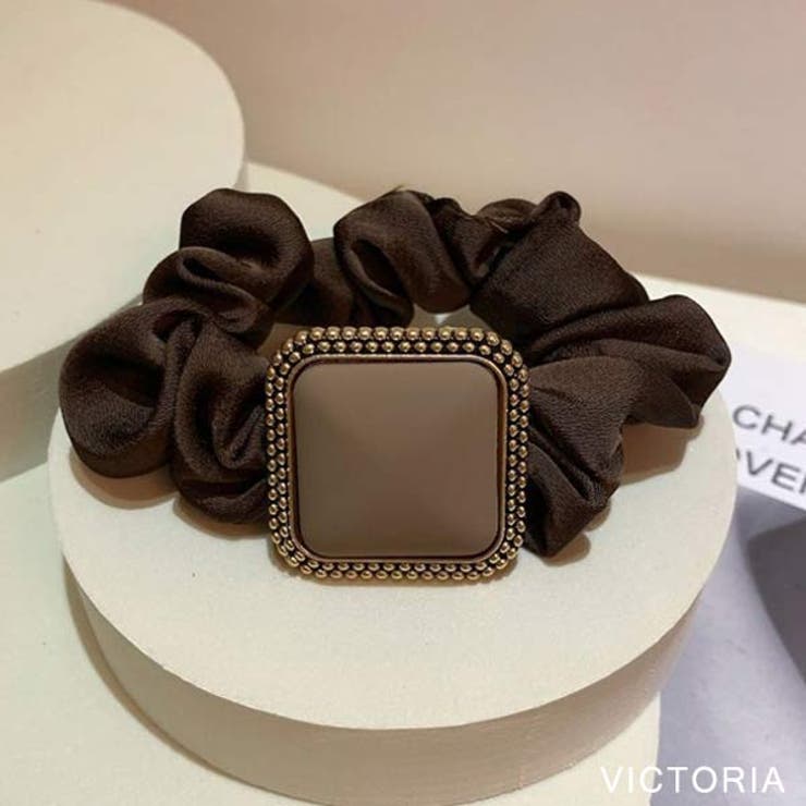 BRN | シュシュ ヘアゴム スクエア | VICTORIA