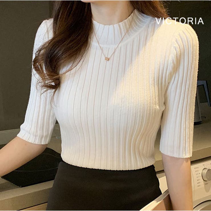 リブニット トップス レディース | VICTORIA | 詳細画像4 