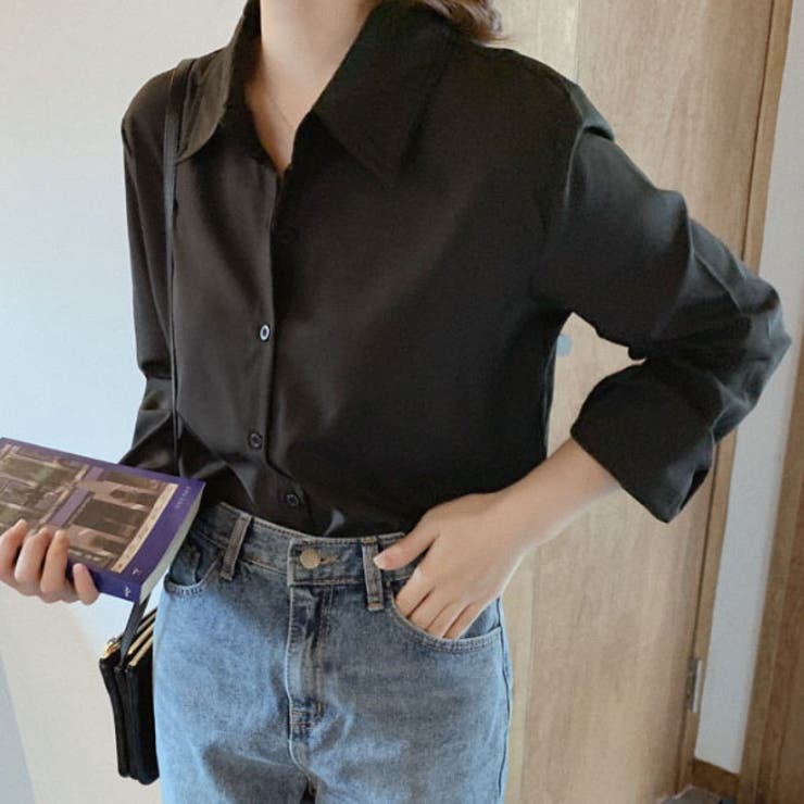 BLK | 韓国ファッション シャツ レギュラーカラーシャツ | VICTORIA