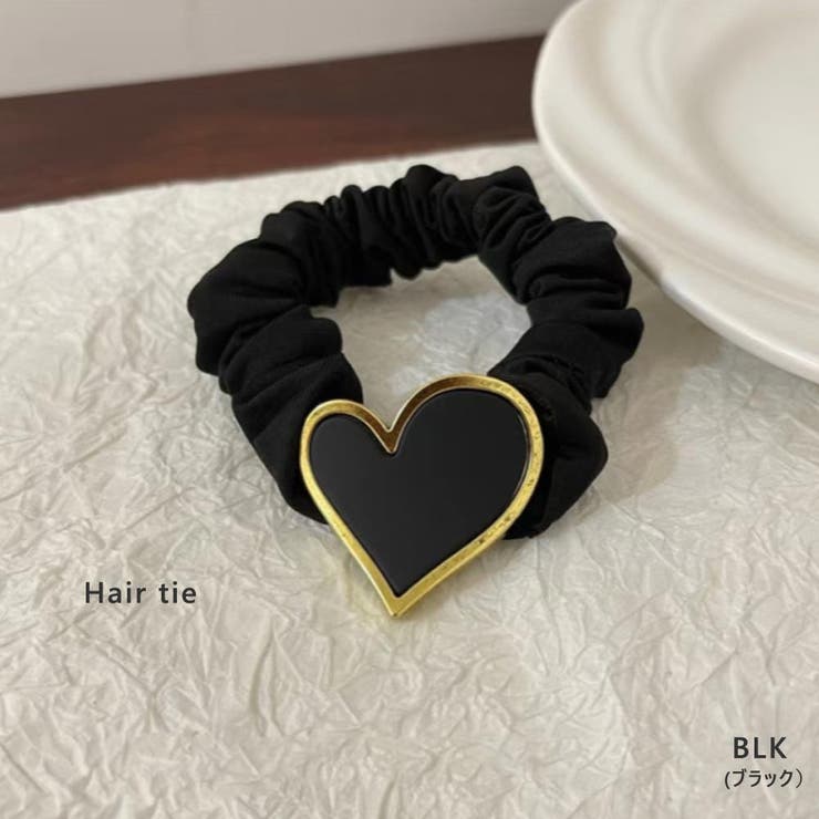 BLK | ヘアゴム ハート マット | VICTORIA
