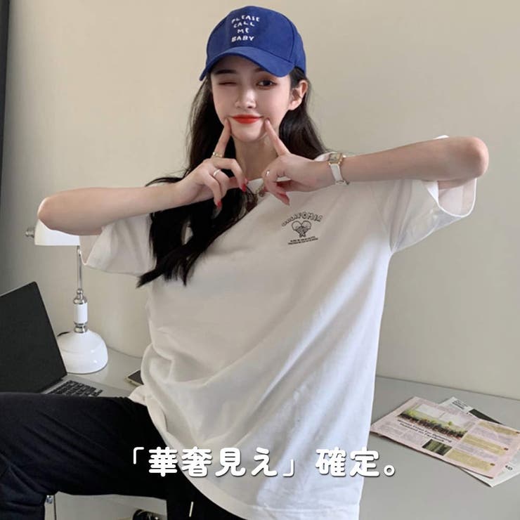 【韓国ファッション】Tシャツ 半袖 オーバーサイズ | VICTORIA | 詳細画像5 