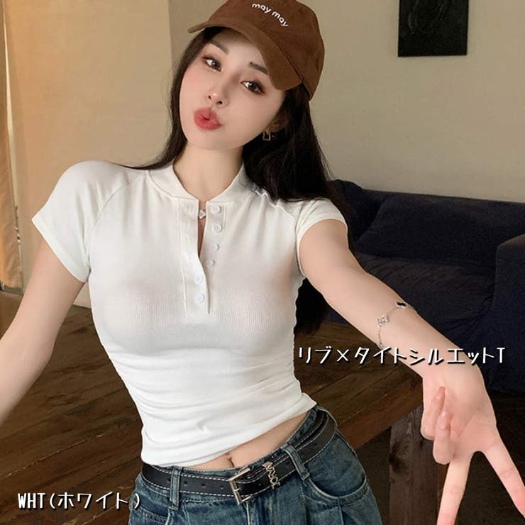 WHT | リブ Tシャツ 半袖 | VICTORIA