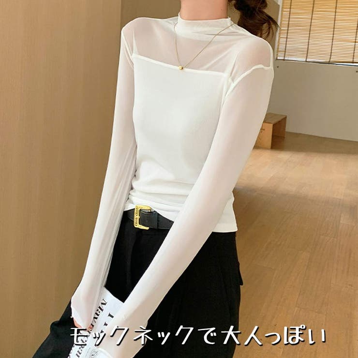 シアーモックネックトップス レディース 長袖 | VICTORIA | 詳細画像9 