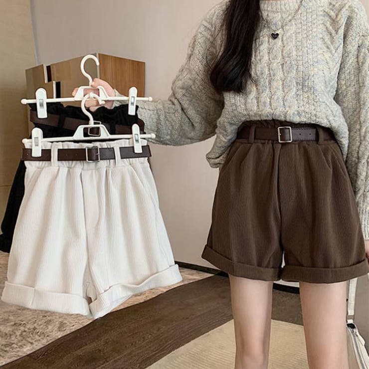 ショートパンツ レディース ベルト付き [品番：VCTW0003969]｜VICTORIA（ヴィクトリア）のレディースファッション通販｜SHOPLIST（ショップリスト）
