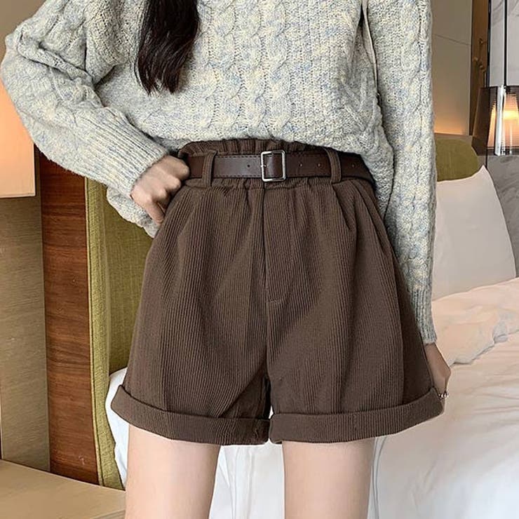 三点セット　アルチビオ　パンツ　ショートパンツ　ベルト ショートパンツ レディース ベルト付き[品番：VCTW0003969