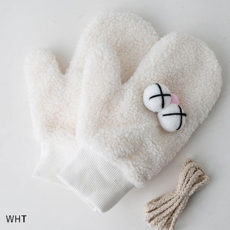 ファー ミトン 手袋 ホワイト　エイミーイストワール メール便】フェイクファーミトン手袋／glove172 | DAY CLOSET