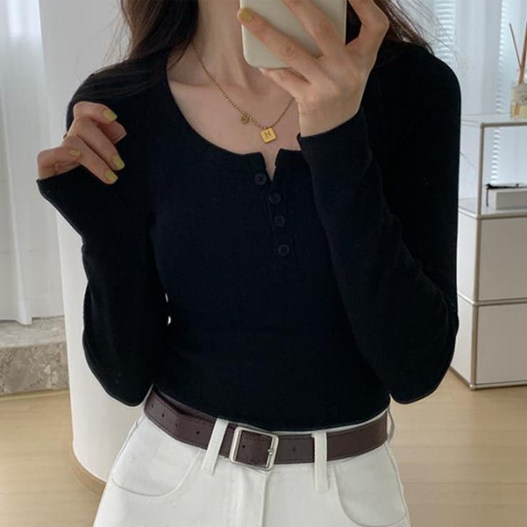 BLK | ヘンリーネック レディース Tシャツ | VICTORIA