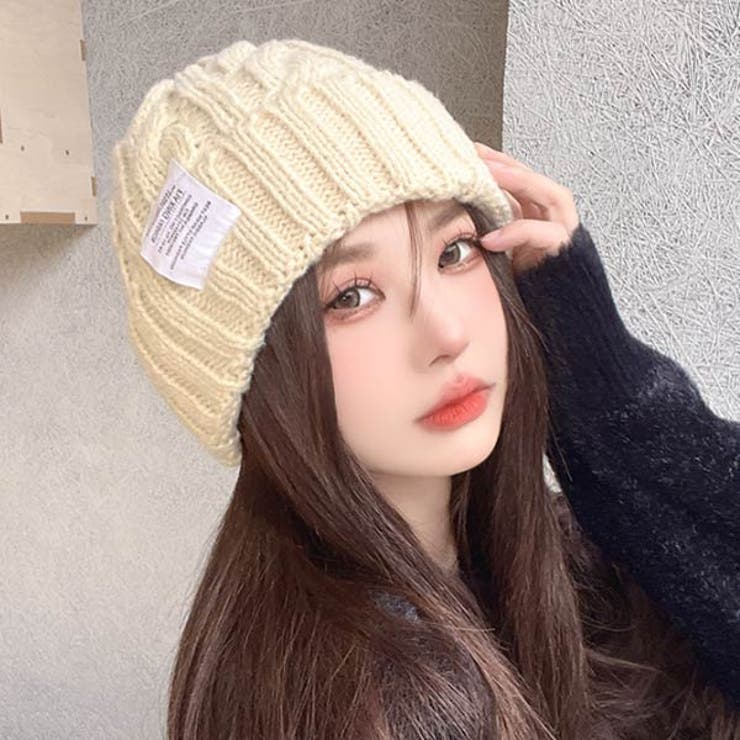 リブニット ビーニー帽子 防寒 | VICTORIA | 詳細画像3 