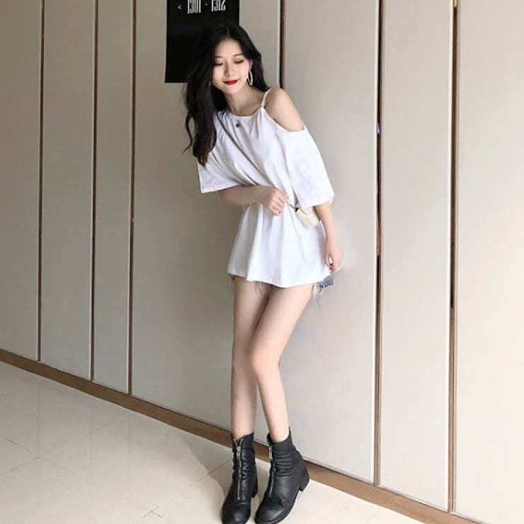 ワンショルダーTシャツ ブラウス トップス[品番：VCTW0004282