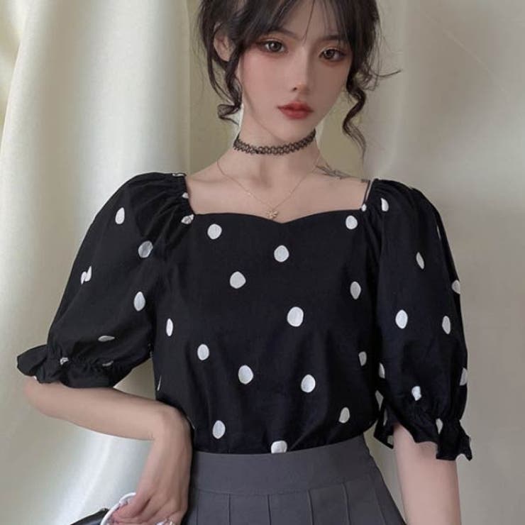 ソニアジョーンズ水玉模様 Vネック トップス ソニアジョーンズ水玉模様 Vネック トップス Sonia Johnes