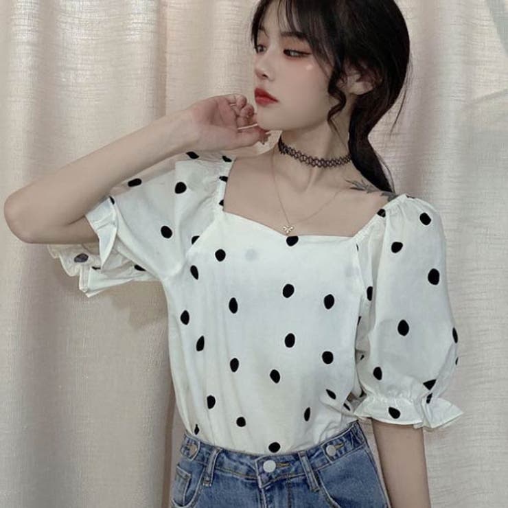 柄 水玉トップス レディース[品番：VCTW0003656]｜VICTORIA