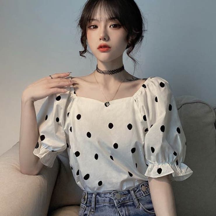 柄 水玉トップス レディース[品番：VCTW0003656]｜VICTORIA