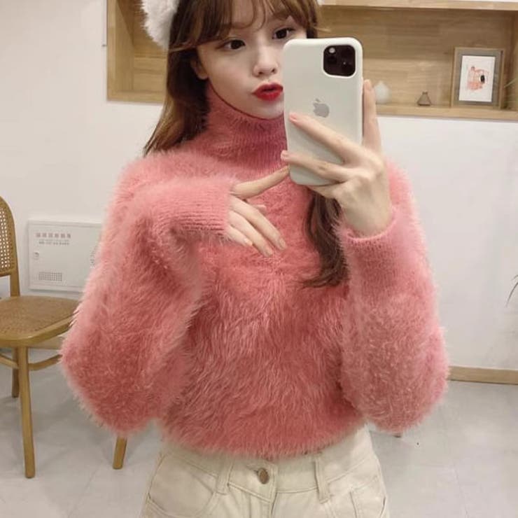 ハイネックニット モヘアタッチふんわり シャギーニット [品番：VCTW0004434]｜VICTORIA（ヴィクトリア）のレディースファッション通販｜SHOPLIST（ショップリスト）