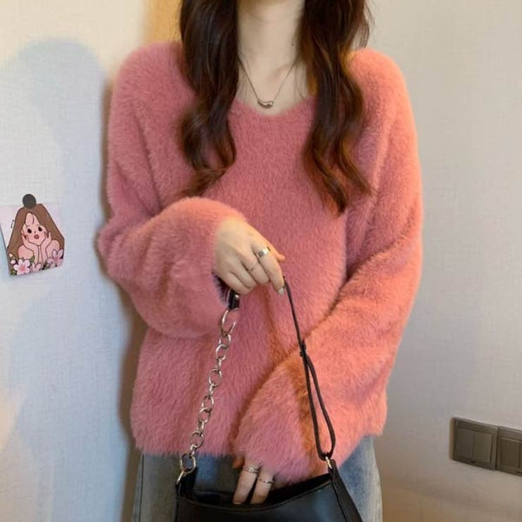 ハイネックニット モヘアタッチふんわり シャギーニット [品番：VCTW0004434]｜VICTORIA（ヴィクトリア）のレディースファッション通販｜SHOPLIST（ショップリスト）