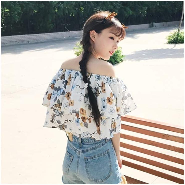 花柄 オフショルダー トップス[品番：VCTW0002858]｜VICTORIA