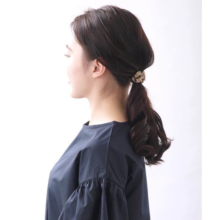 べっ甲風編み込みデザインヘアゴム ヘアカフ マーブル | VINGTAINE | 詳細画像12 