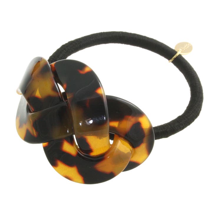 べっ甲風編み込みデザインヘアゴム ヘアカフ マーブル | VINGTAINE | 詳細画像8 