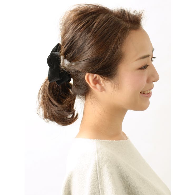 ベロアリボンヘアゴム/秋冬/シンプル/ヘアアクセサリー H-882 | VINGTAINE | 詳細画像6 