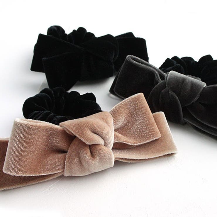 ベロアリボンヘアゴム/秋冬/シンプル/ヘアアクセサリー H-882 | VINGTAINE | 詳細画像8 