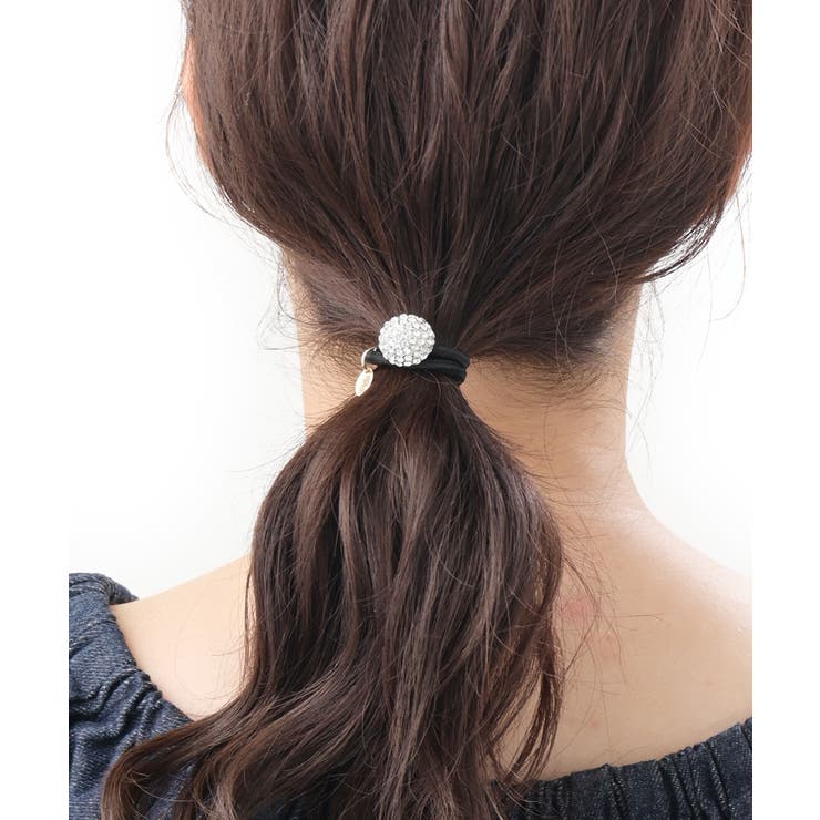 ラインストーンボールヘアゴム/ビジュー/半球体/ヘアアクセサリー H-907 | VINGTAINE | 詳細画像2 