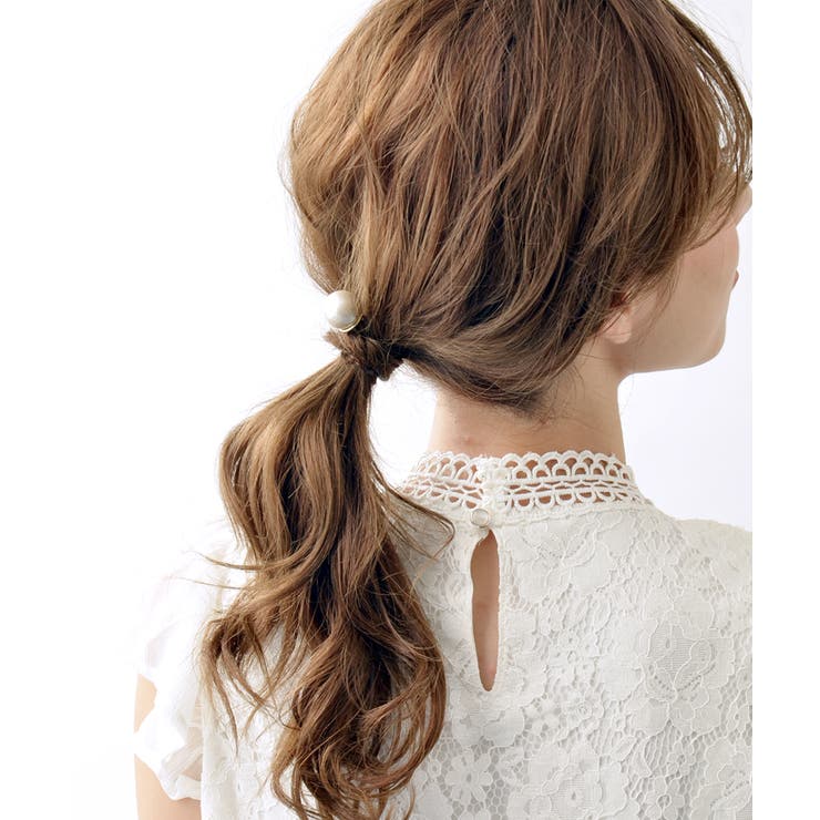 一粒コットンパールヘアゴム ヘアカフ 小ぶり | VINGTAINE | 詳細画像6 