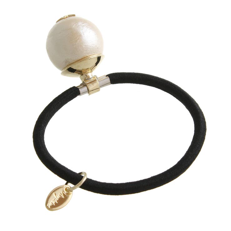 ミニスター付きコットンパールヘアゴム ポニーフック（S） ヘアカフ | VINGTAINE | 詳細画像3 