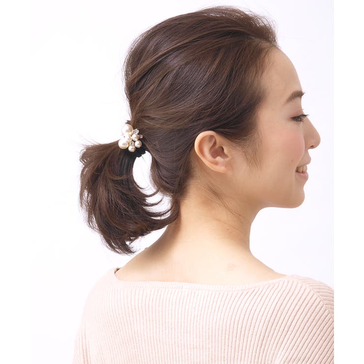 ランダムパールビジューヘアゴム シンプル エレガント | VINGTAINE | 詳細画像5 