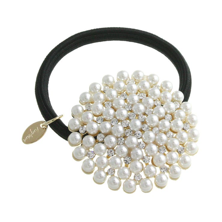 パールビジューラウンドヘアゴム ヘアカフ ヘアフック | VINGTAINE | 詳細画像2 