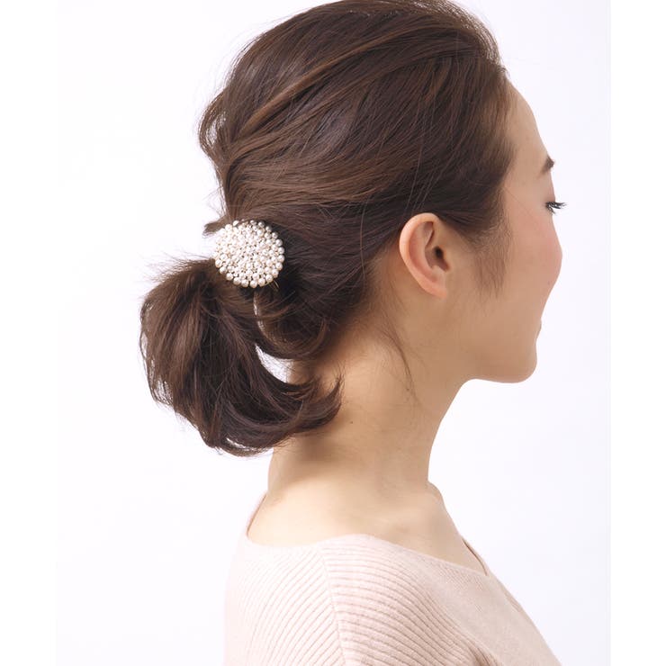 パールビジューラウンドヘアゴム ヘアカフ ヘアフック | VINGTAINE | 詳細画像5 