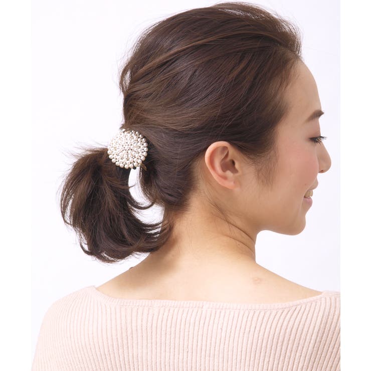 パールビジューラウンドヘアゴム ヘアカフ ヘアフック | VINGTAINE | 詳細画像6 