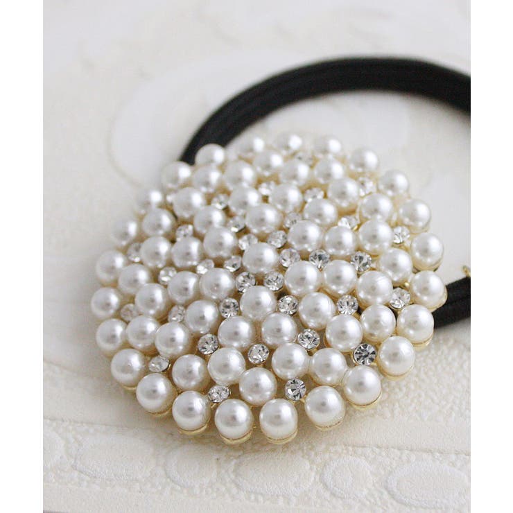 パールビジューラウンドヘアゴム ヘアカフ ヘアフック | VINGTAINE | 詳細画像9 