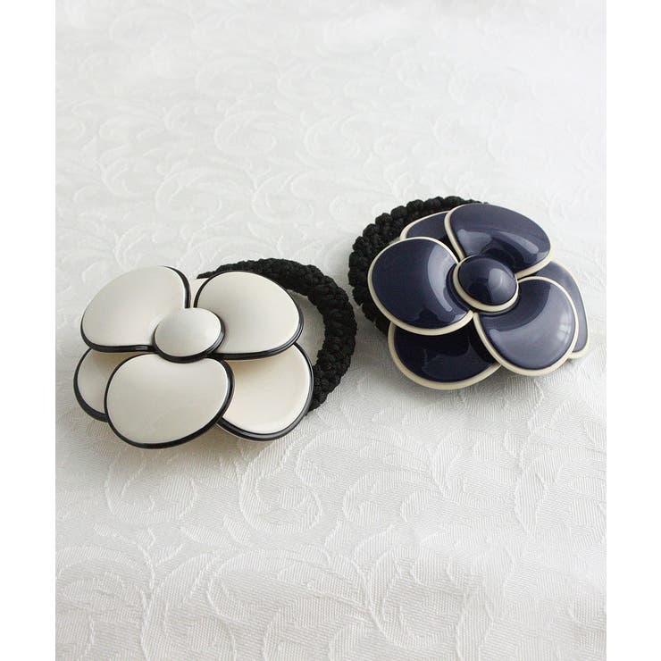 エナメル調ビッグカメリアヘアゴム シンプル ベーシック | VINGTAINE | 詳細画像5 