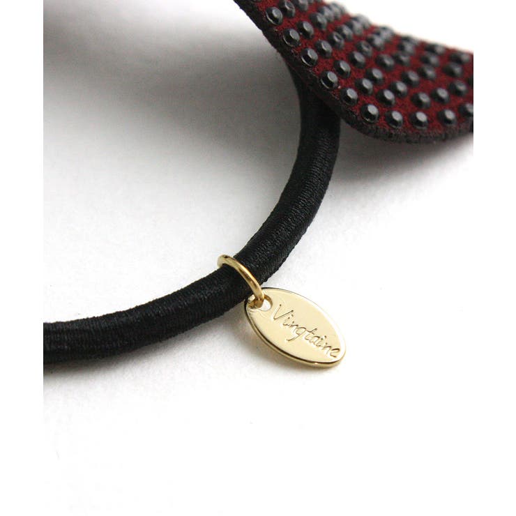 スタッズ風リボンヘアゴム ベーシック ブラック | VINGTAINE | 詳細画像10 