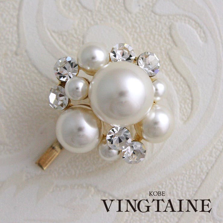 パールビジューヘアカフ ポニーフック ヘアフック | VINGTAINE | 詳細画像1 