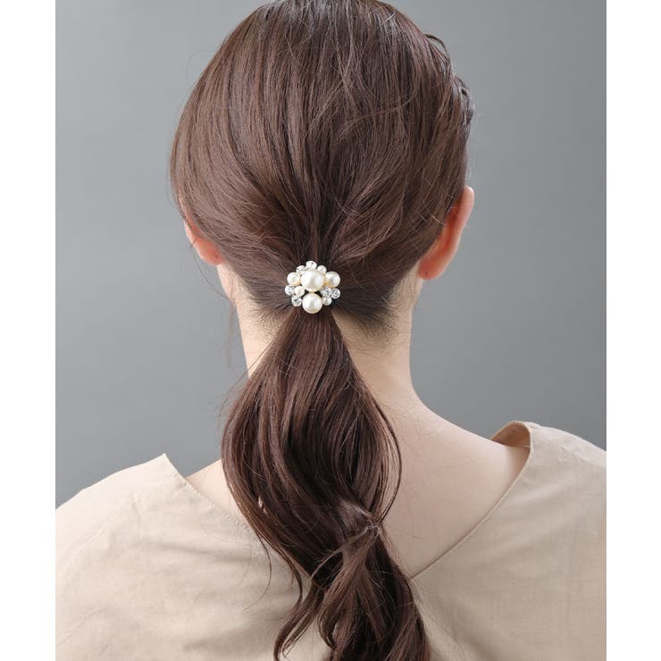 パールビジューヘアカフ ポニーフック ヘアフック | VINGTAINE | 詳細画像2 