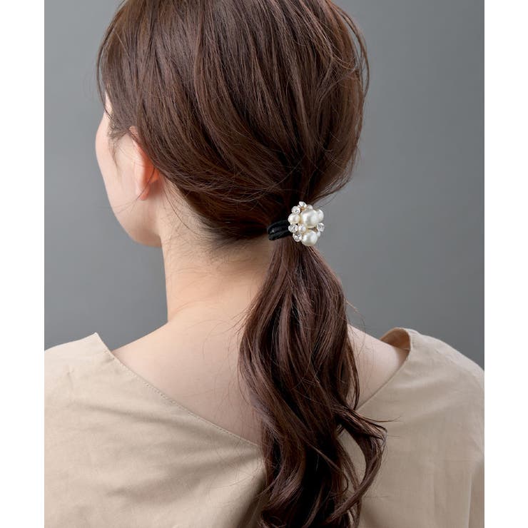 パールビジューヘアカフ ポニーフック ヘアフック | VINGTAINE | 詳細画像4 