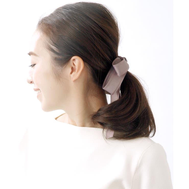 モカ | ロングリボンヘアカフ ポニーフック ヘアフック | VINGTAINE