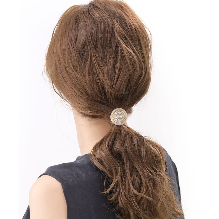 カラービジューサークルヘアカフ ポニーフック ヘアフック | VINGTAINE | 詳細画像3 