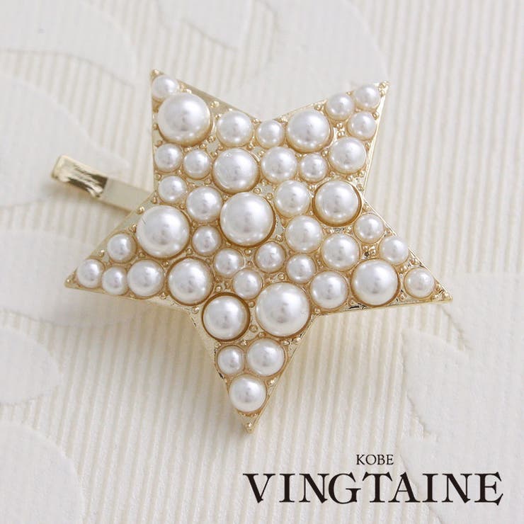 パールスターヘアカフ ポニーフック ヘアフック | VINGTAINE | 詳細画像1 