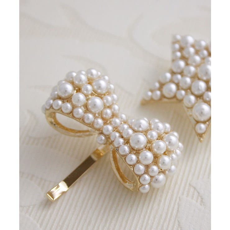 パールリボンヘアゴム カフ ポニーフック | VINGTAINE | 詳細画像6 