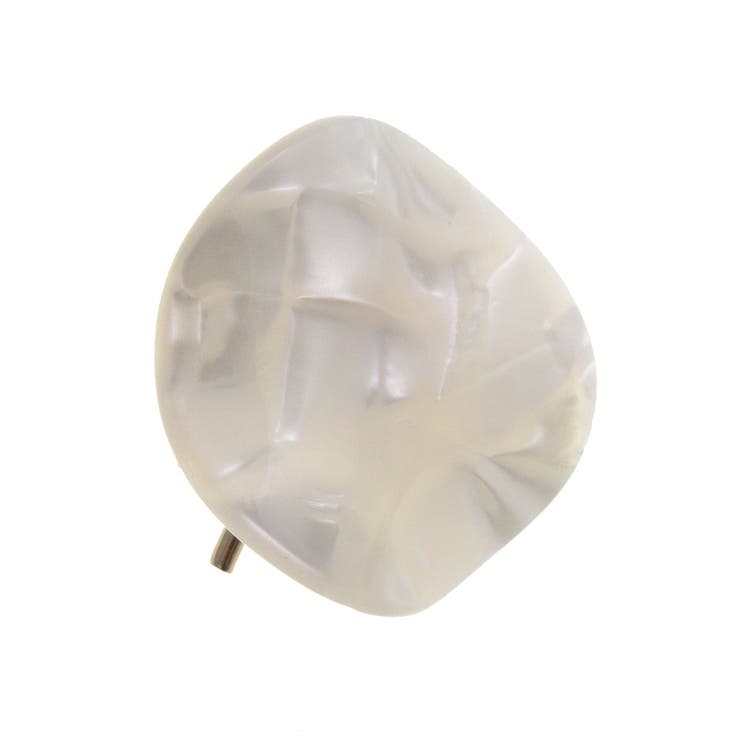 ホワイト | べっ甲風ウェーブプレートヘアカフ ポニーフック ヘアフック | VINGTAINE