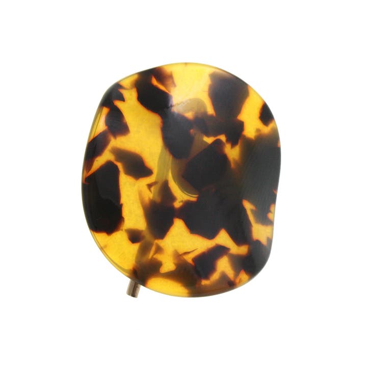 ブラウン | べっ甲風ウェーブプレートヘアカフ ポニーフック ヘアフック | VINGTAINE