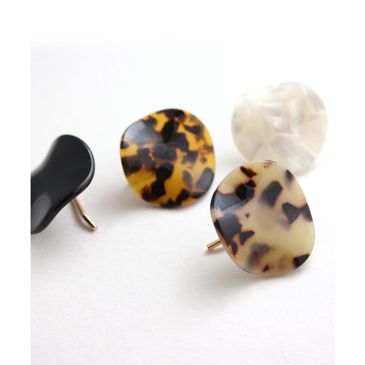 べっ甲風ウェーブプレートヘアカフ ポニーフック ヘアフック | VINGTAINE | 詳細画像3 