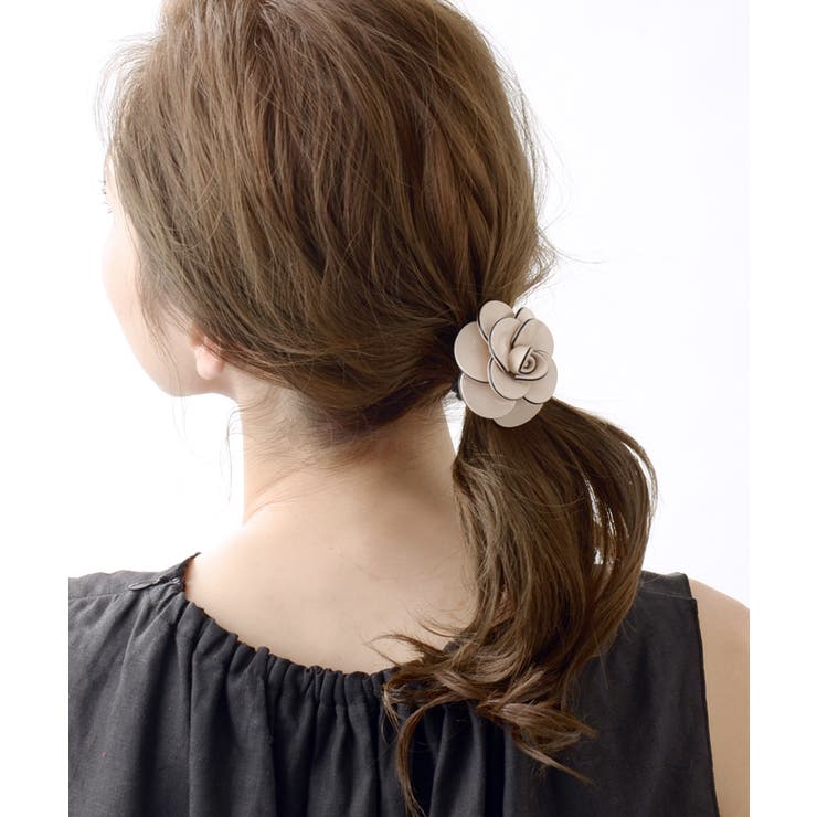 カメリアカラーヘアゴム ポニーフック ヘアカフ | VINGTAINE | 詳細画像3 