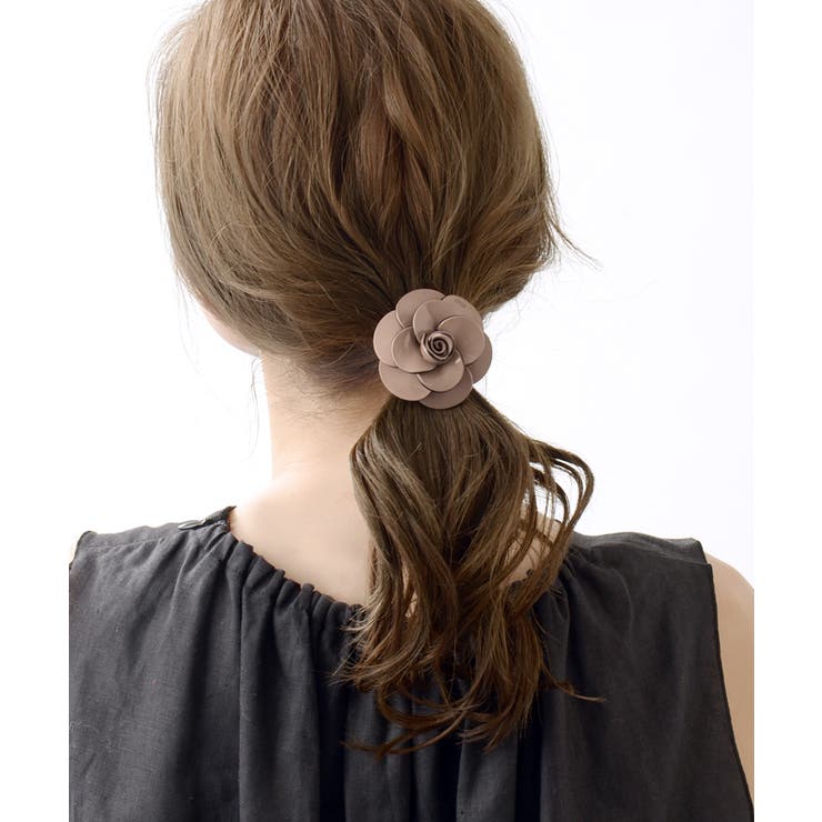 カメリアカラーヘアゴム ポニーフック ヘアカフ | VINGTAINE | 詳細画像4 