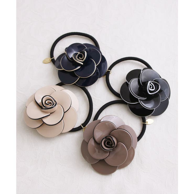 カメリアカラーヘアゴム ポニーフック ヘアカフ | VINGTAINE | 詳細画像9 