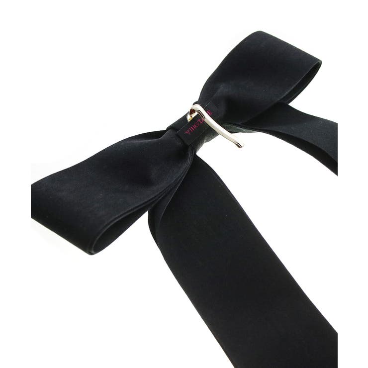 ロングブラックリボンポニーフック ヘアカフ ヘアフック | VINGTAINE | 詳細画像3 