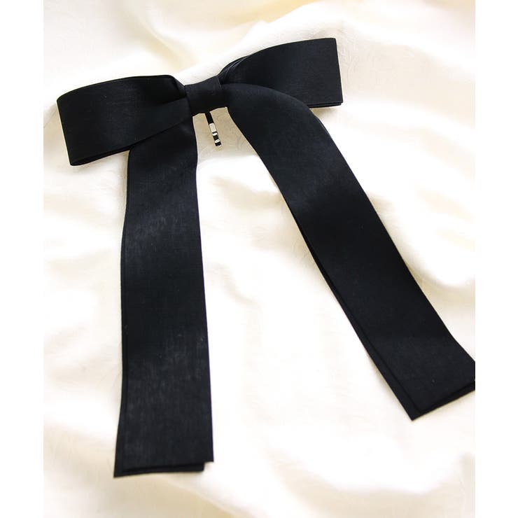 ロングブラックリボンポニーフック ヘアカフ ヘアフック | VINGTAINE | 詳細画像10 