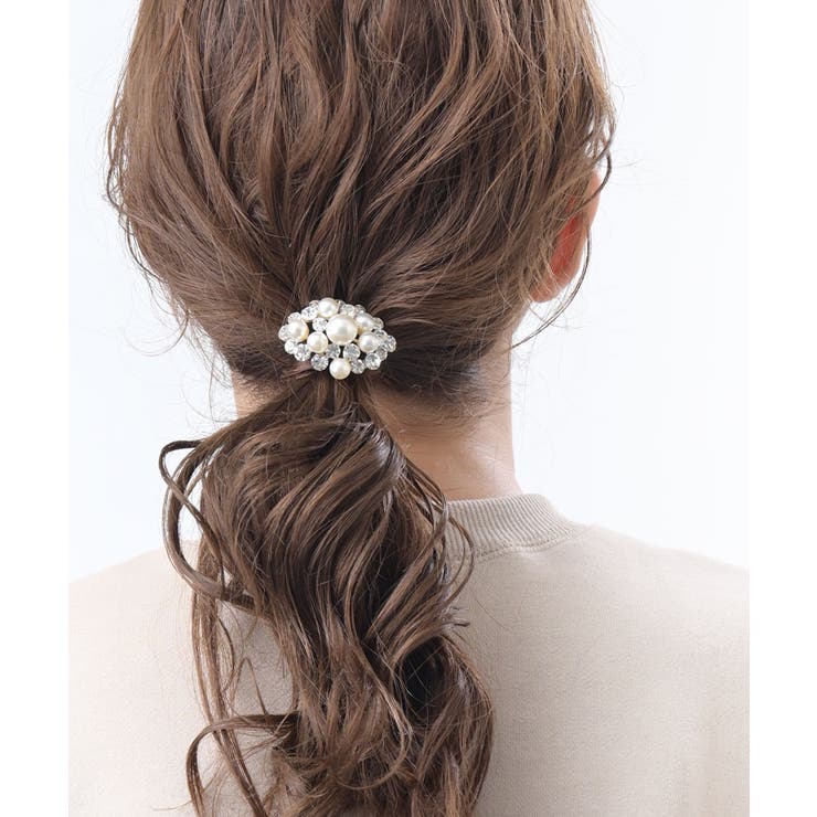 パール＆ビジューヘアゴム ポニーフック ヘアフック | VINGTAINE | 詳細画像7 